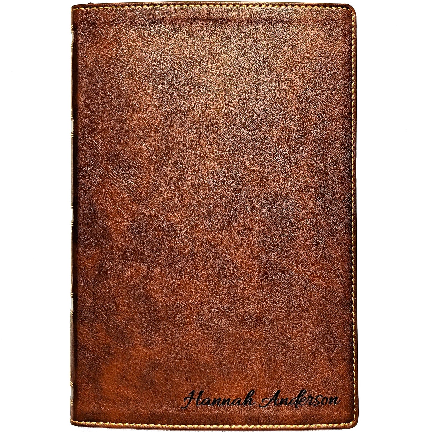 Personalized NKJV Wide Margin Bible | New King James Version | Custom Engraved Name | Single-Column Reference Bible | Christian Gift