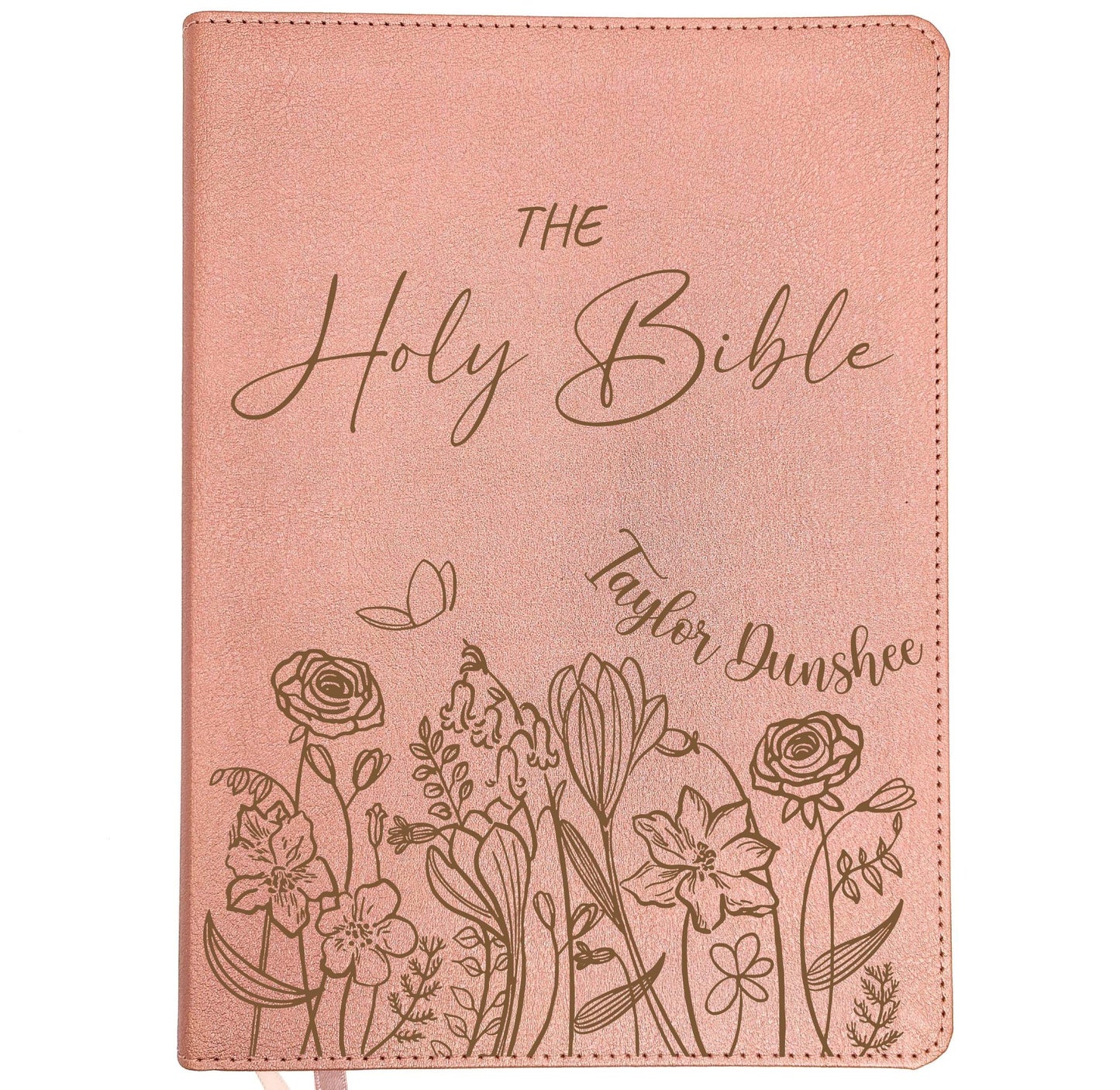 Personalized CSB Journaling Bible | Rose Gold | Custom Engraved Name | Christian Gift for Women