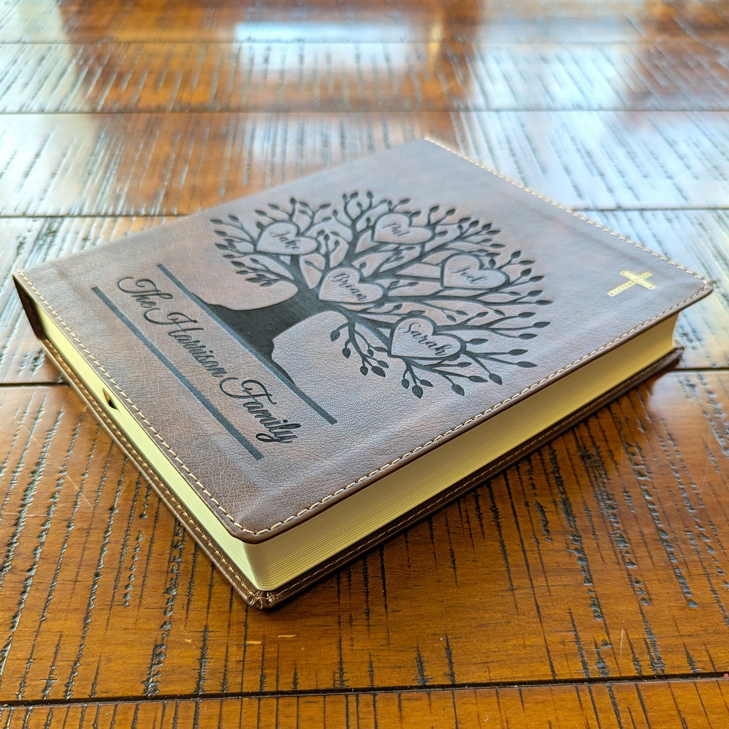 Personalized NIV Family Journaling Bible | New International Version | Custom Engraved | Easy-to-read Study Bible | Family Tree Gift