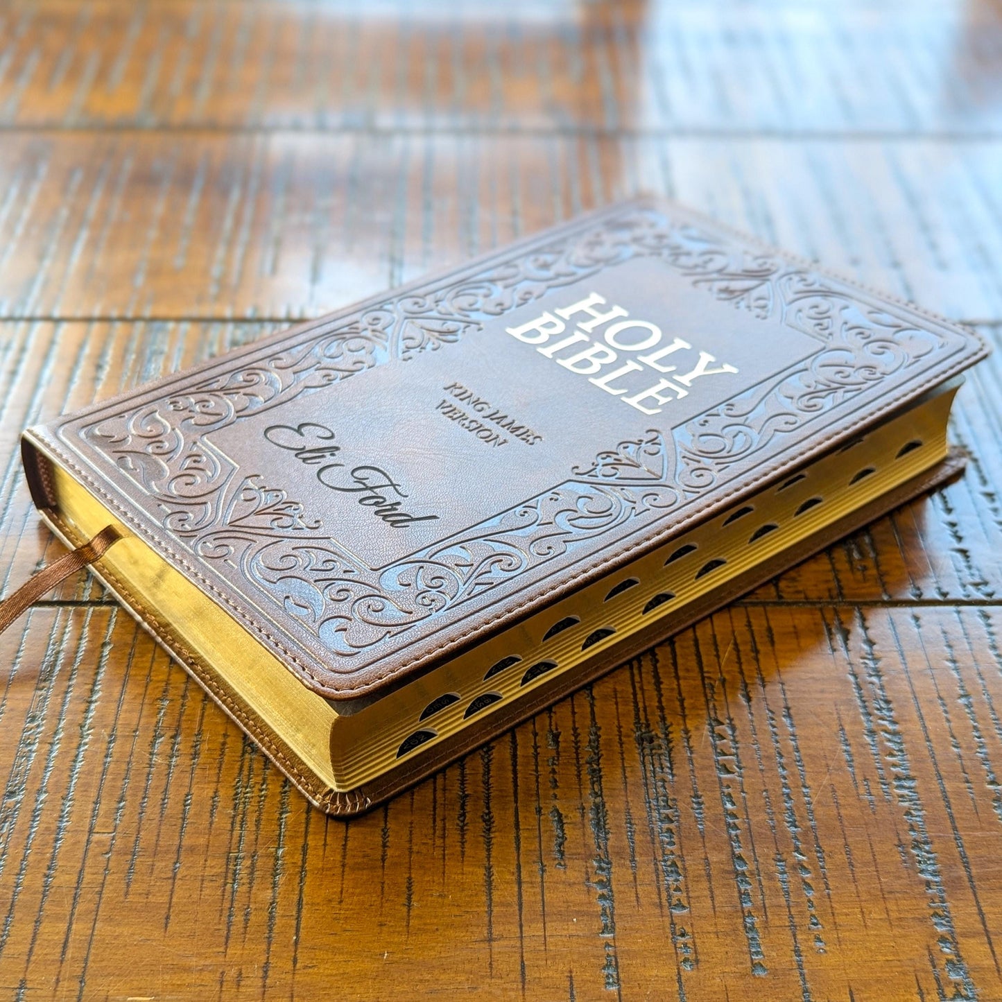 Personalized KJV Bible | King James Version | Custom Engraved Name | Easy-to-Read Study Bible | Christian Gift