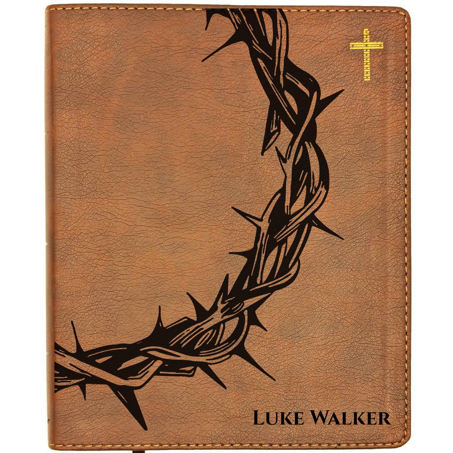 Personalized NIV Journaling Bible | New International Version | Custom Engraved Name | Study Bible | Crown of Thorns Christian Gift
