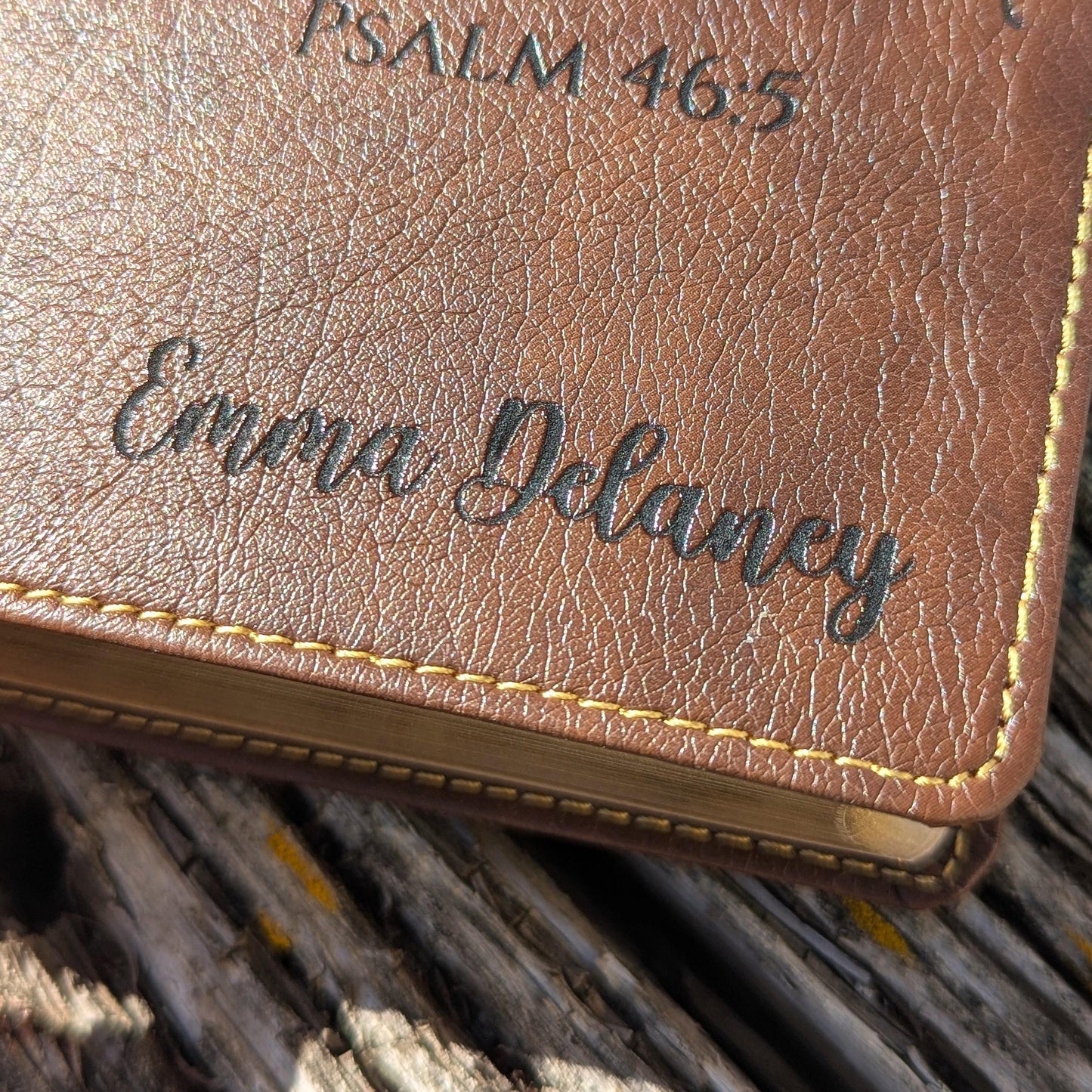 Personalized NKJV Bible | New King James Version | Custom Engraved Name | Easy-to-read Reference Bible | Sunflower Christian Gift for Her