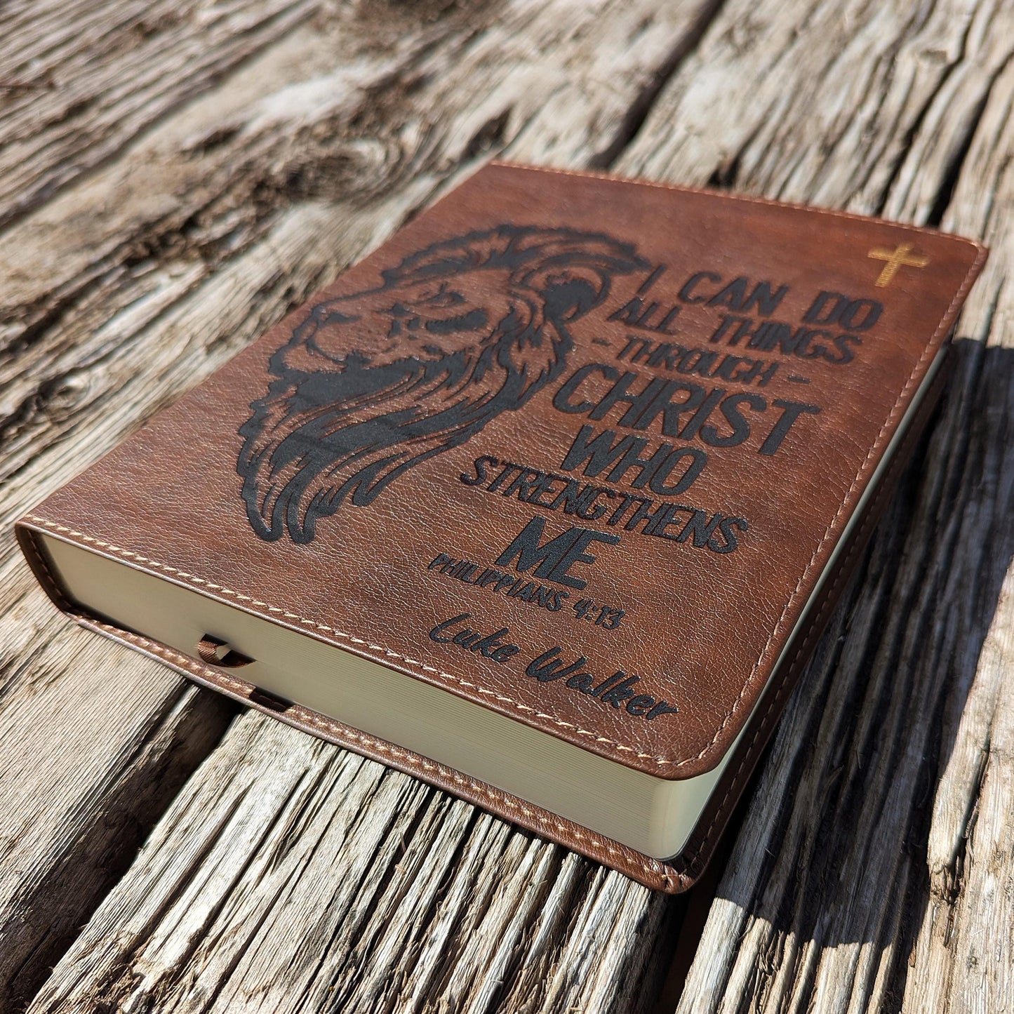 Personalized NIV Journaling Bible | New International Version | Custom Engraved Name | Study Bible | I Can Do All Things Christian Gift