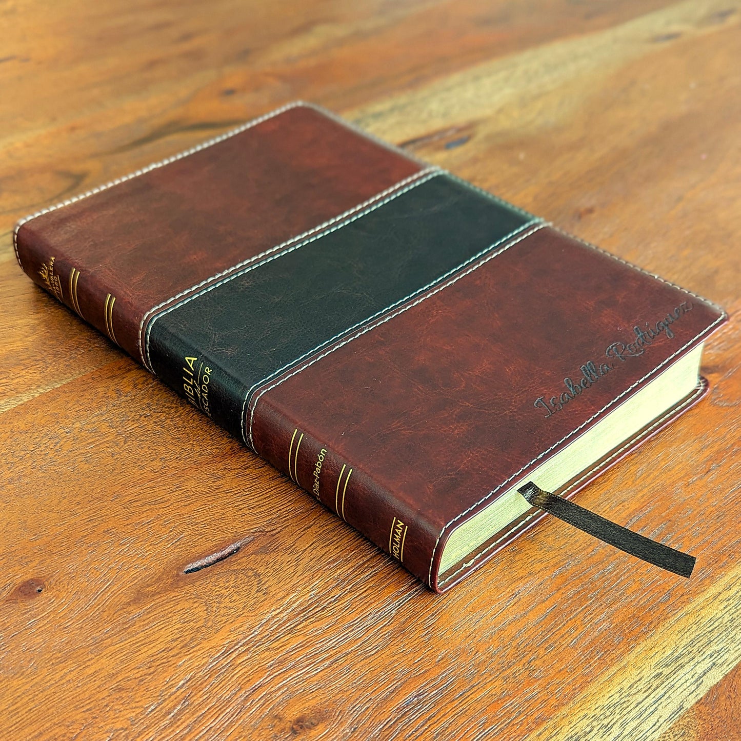 Personalized RVR1960 Fisher of Men Bible | Biblia del Pescador Reina Valera 1960 | Custom Engraved Name | Large Print Spanish Bible | RVR