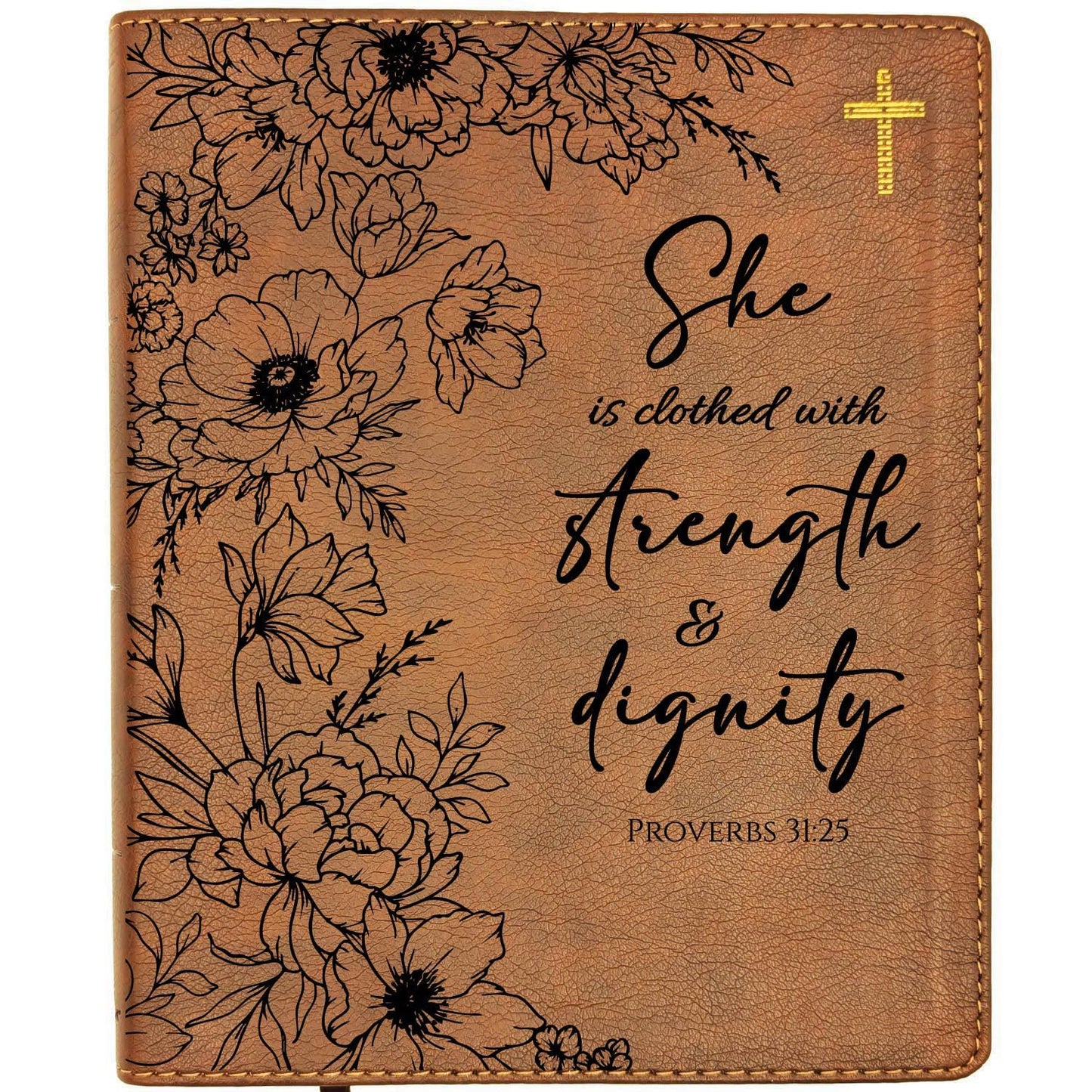 Personalized NIV Journaling Bible | New International Version | Custom Engraved Name | Easy-to-read Study Bible | Floral Christian Gift