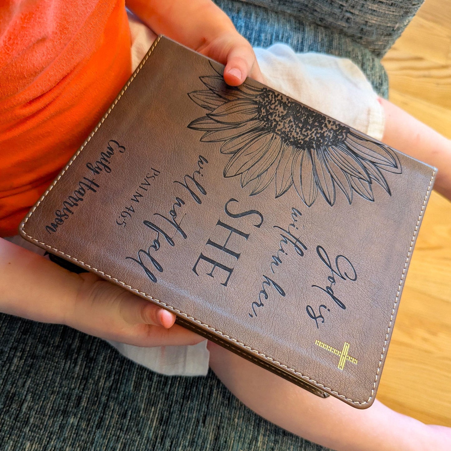Personalized NIV Journaling Bible | New International Version | Custom Engraved Name | Easy-to-read Study Bible | Sunflower Christian Gift
