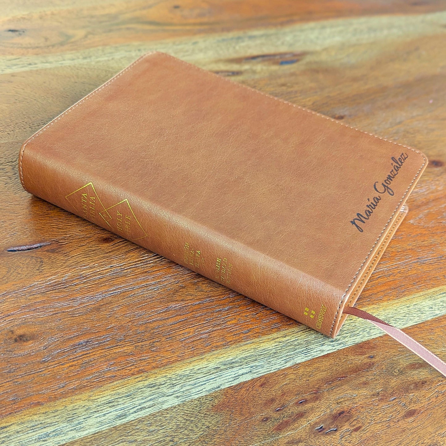 Personalized Spanish English Bible | Biblia Bilingüe RVR1960 & ESV | Custom Engraved Name | Nombre Grabado Bilingual Bible Regalo Cristiano