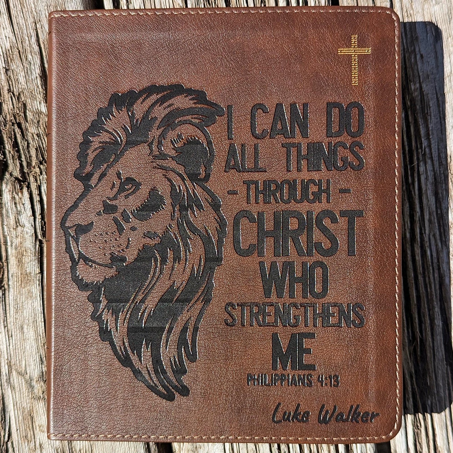 Personalized NIV Journaling Bible | New International Version | Custom Engraved Name | Study Bible | I Can Do All Things Christian Gift