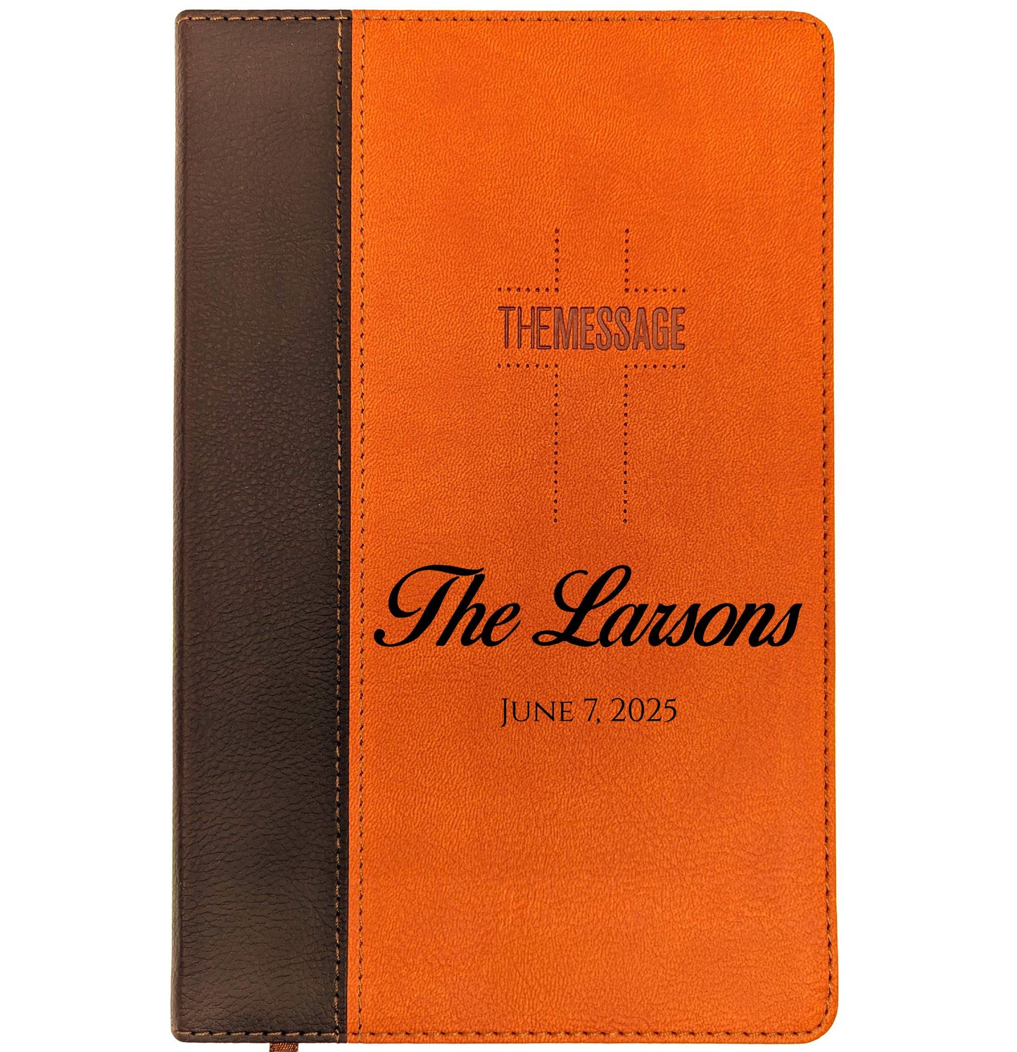 Personalized Message Bible | The Message Translation | Custom Engraved Name | Deluxe Gift Bible | Contemporary Language Wedding Bible