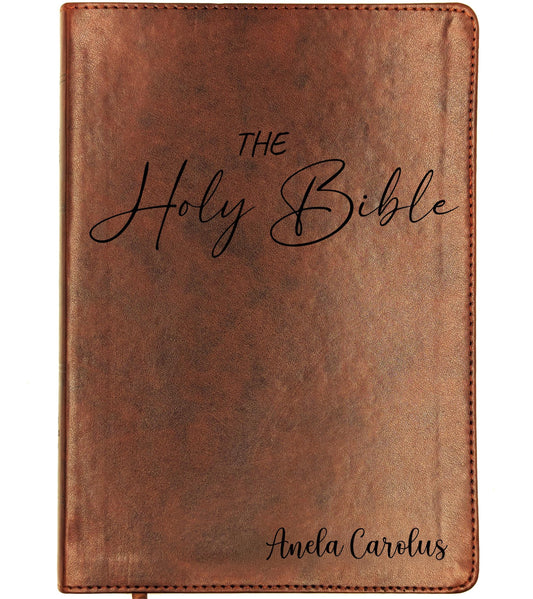 Personalized ESV Wide Margin Bible | Custom Engraved Name | English Standard Version | Journaling Reference Bible | Christian Gift