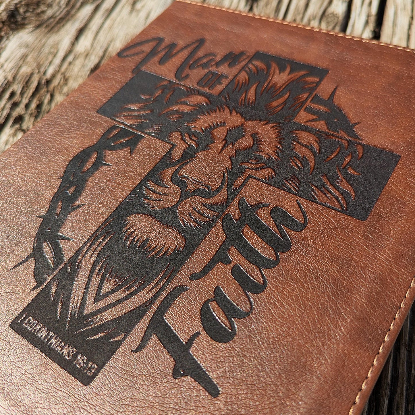 Personalized NIV Journaling Bible | New International Version | Custom Engraved Name |  Study Bible | Man of Faith Christian Gift
