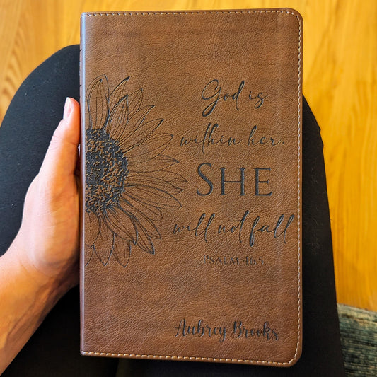 Personalized NLT Thinline Reference Bible | Custom Engraved Name | App Enabled | Portable Study Bible Gift for Men & Women