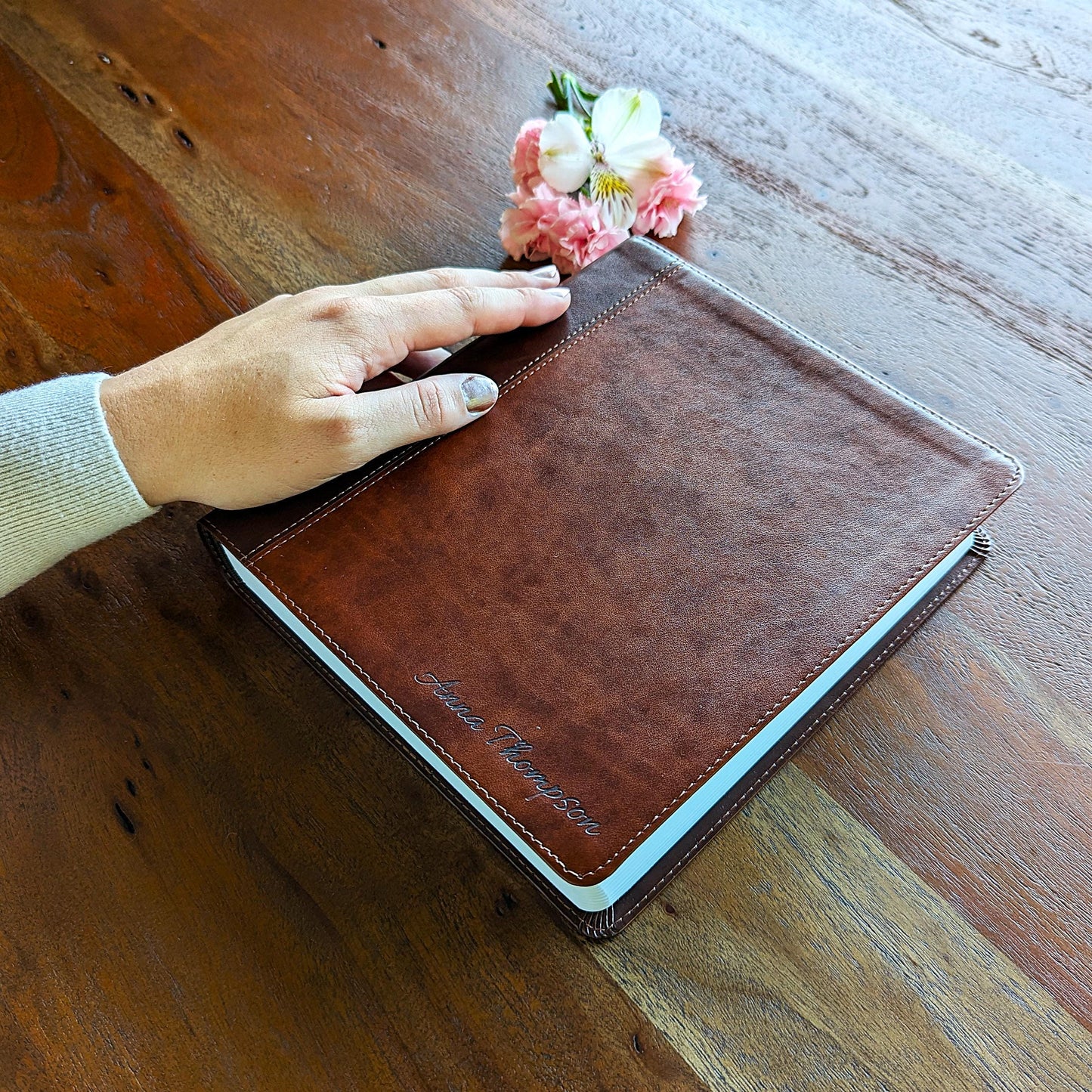 Personalized ESV Journaling Study Bible | Custom Engraved Name | Wide Margin Bible for Notes | Christian Gift for Men & Women | Study Bible