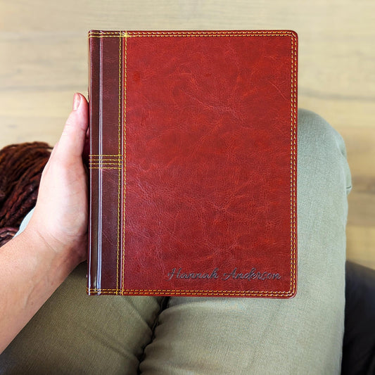 Personalized NASB Journaling Bible | New American Standard 1995 | Custom Engraved Name | Wide Margin Study Bible | Christian Gift Men Women