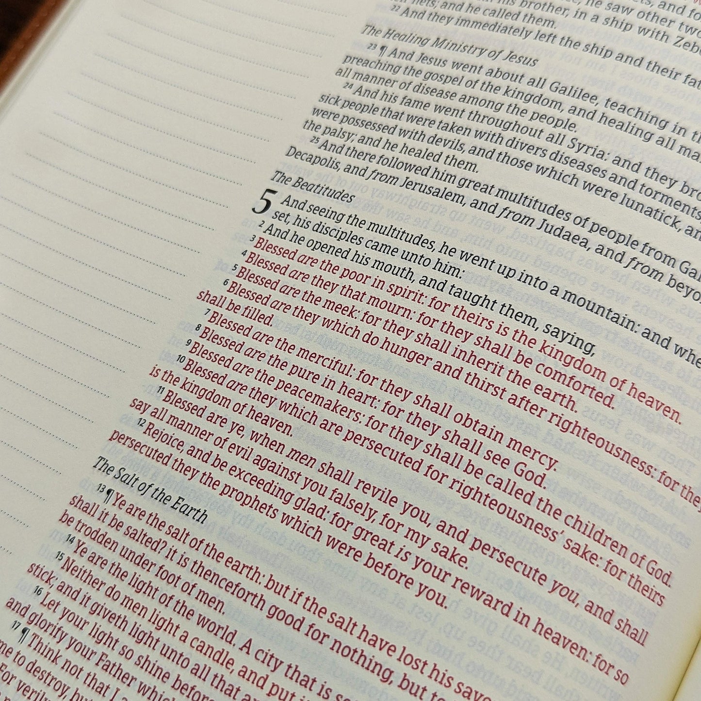 Personalized KJV Notetaking Bible | Custom Engraved Name | King James Version | Large Print Journaling Bible | Christian Gift for Men Women