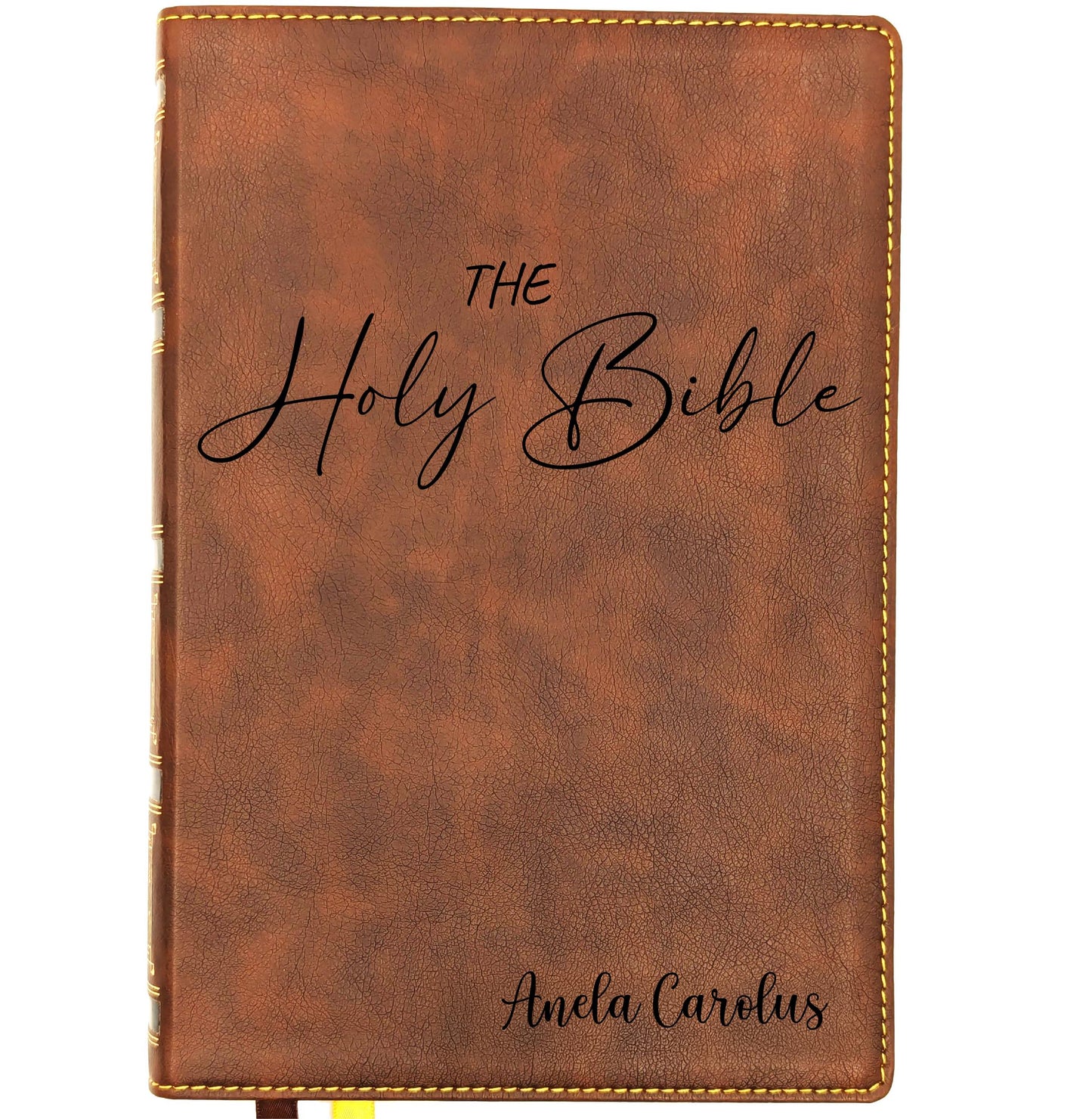 Personalized NKJV Wide Margin Bible | New King James Version | Custom Engraved Name | Single-Column Reference Bible | Christian Gift