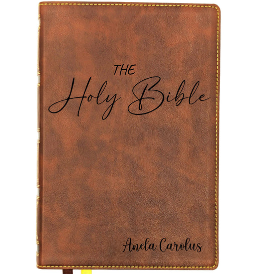 Personalized NKJV Wide Margin Bible | New King James Version | Custom Engraved Name | Single-Column Reference Bible | Christian Gift