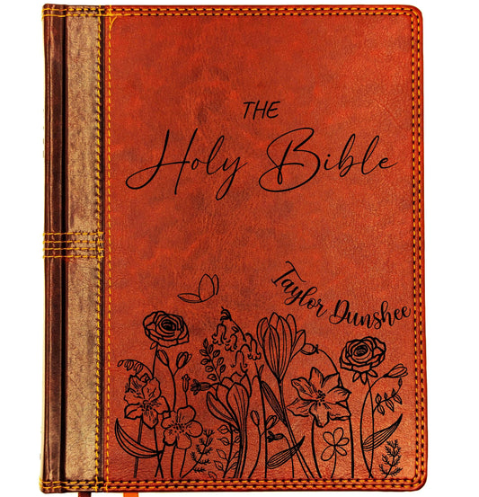Personalized NASB Journaling Bible | New American Standard 1995 | Custom Engraved Name | Wide Margin Study Bible | Christian Gift Men Women