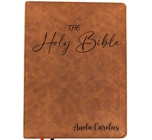 Personalized KJV Wide Margin Bible | King James Version | Custom Engraved Name | Single-Column Journaling Bible | Christian Gift