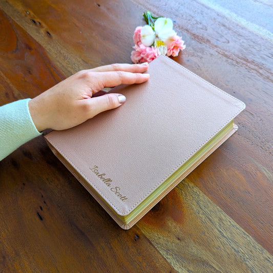Personalized CSB Journaling Bible | Rose Gold | Custom Engraved Name | Christian Gift for Women