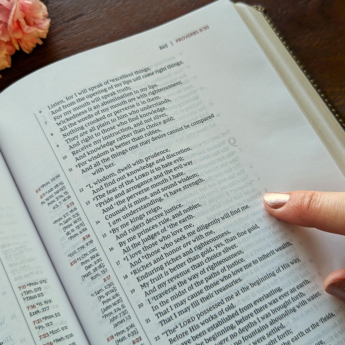 Personalized NKJV Wide Margin Bible | New King James Version | Custom Engraved Name | Single-Column Reference Bible | Christian Gift