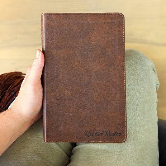 Personalized NLT Thinline Bible | Custom Engraved Name | New Living Translation | Reference Bible | Christian Gift for Men & Women