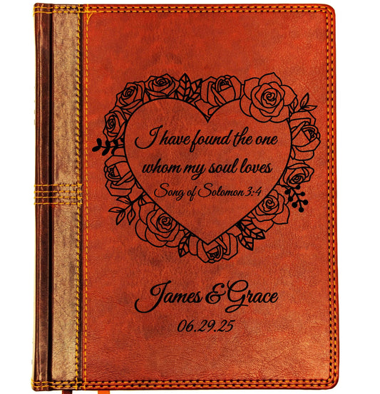 Personalized NASB Journaling Bible | New American Standard 1995 | Custom Engraved Name | Wide Margin Study Bible | Wedding Bible