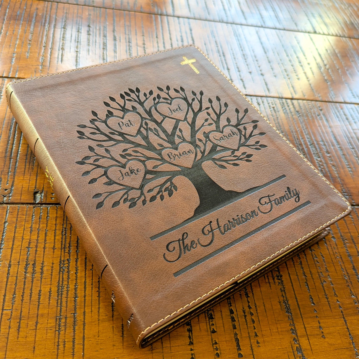 Personalized NIV Family Journaling Bible | New International Version | Custom Engraved | Easy-to-read Study Bible | Family Tree Gift