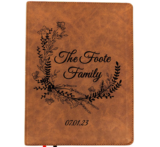 Personalized KJV Wide Margin Bible | King James Version | Custom Engraved Name | Single-Column Journaling Bible | Wedding Bible