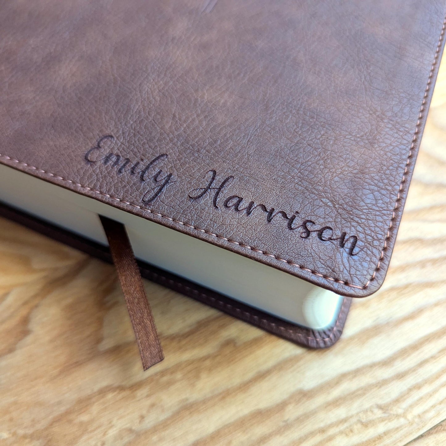 Personalized NIV Journaling Bible | New International Version | Custom Engraved Name | Easy-to-read Study Bible | Cross Christian Gift