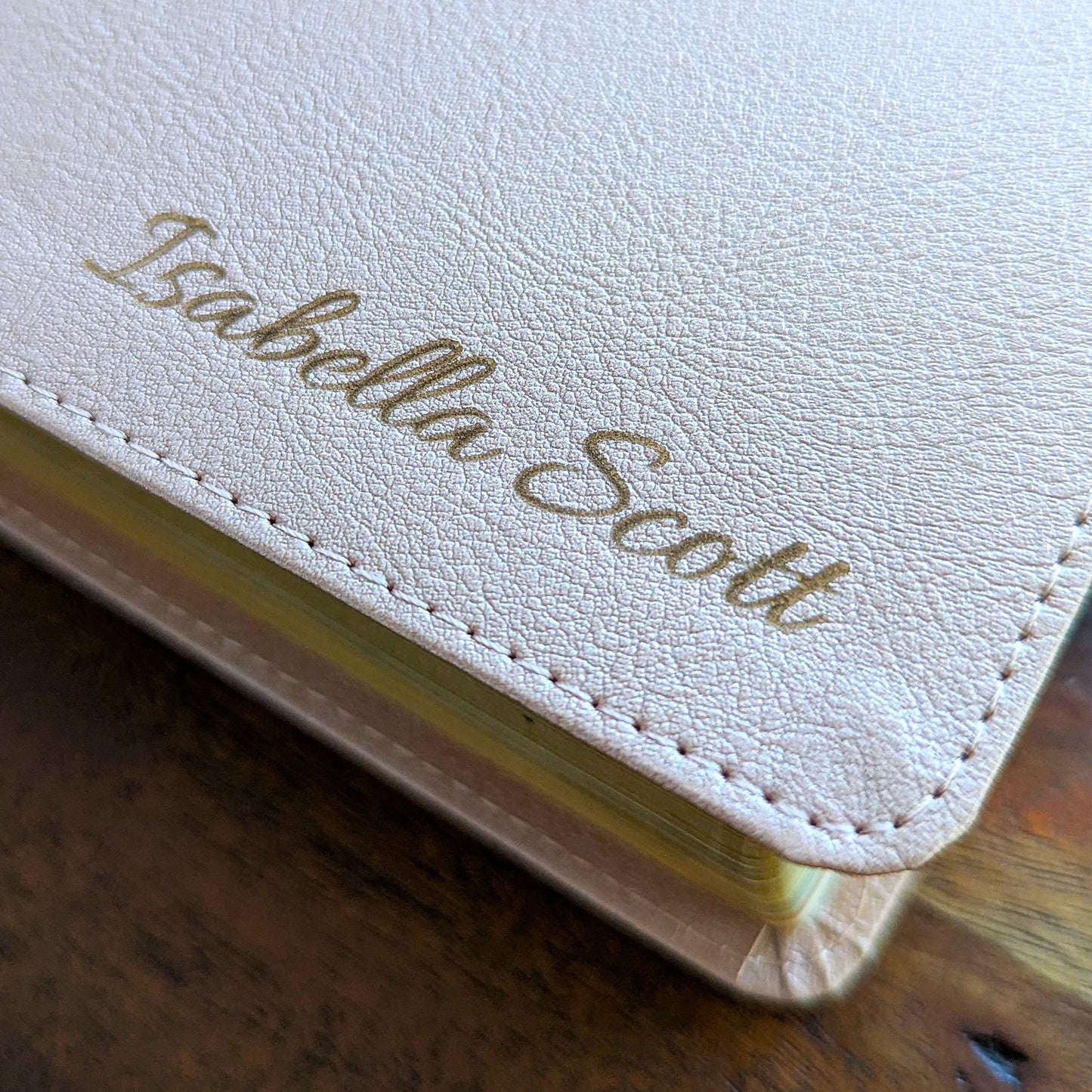 Personalized CSB Journaling Bible | Rose Gold | Custom Engraved Name | Christian Gift for Women