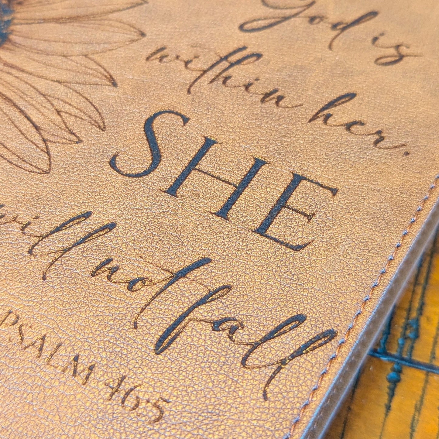 Personalized KJV Bible | King James Version | Custom Engraved Name |  Easy-to-Read Study Bible | Sunflower Christian Gift