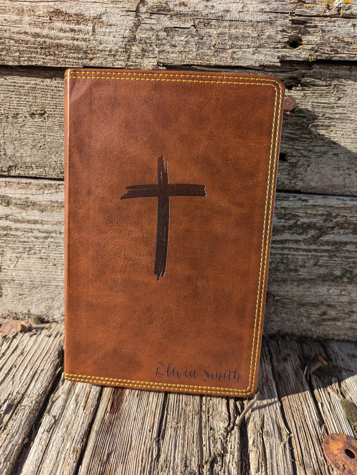 Personalized NKJV Bible for Kids | Custom Engraved Name | New King James Version | Easy-to-read Study Bible | Cross Christian Gift