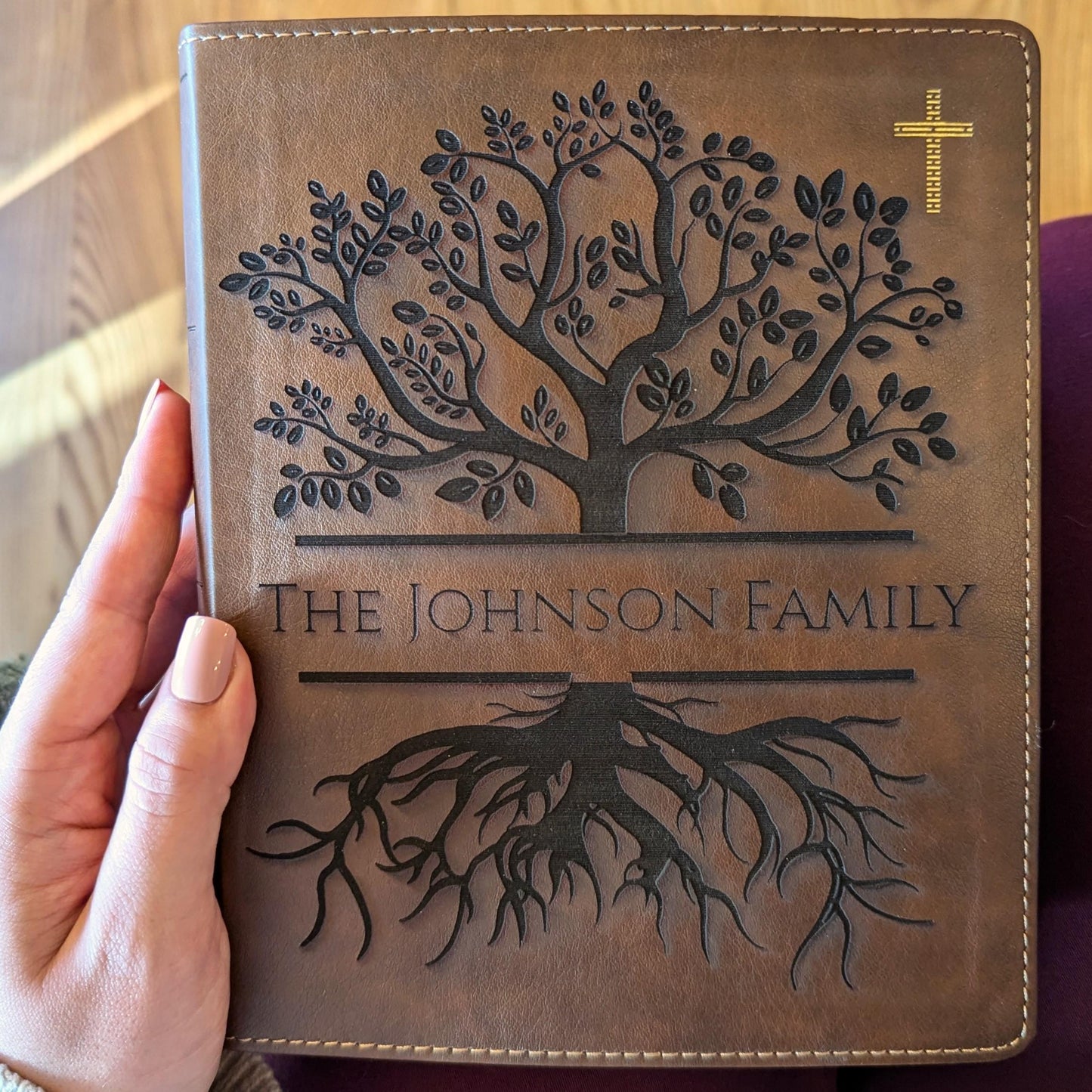 Personalized NIV Journaling Bible | New International Version | Custom Engraved Name | Easy-to-read Study Bible | Family Tree Christian Gift