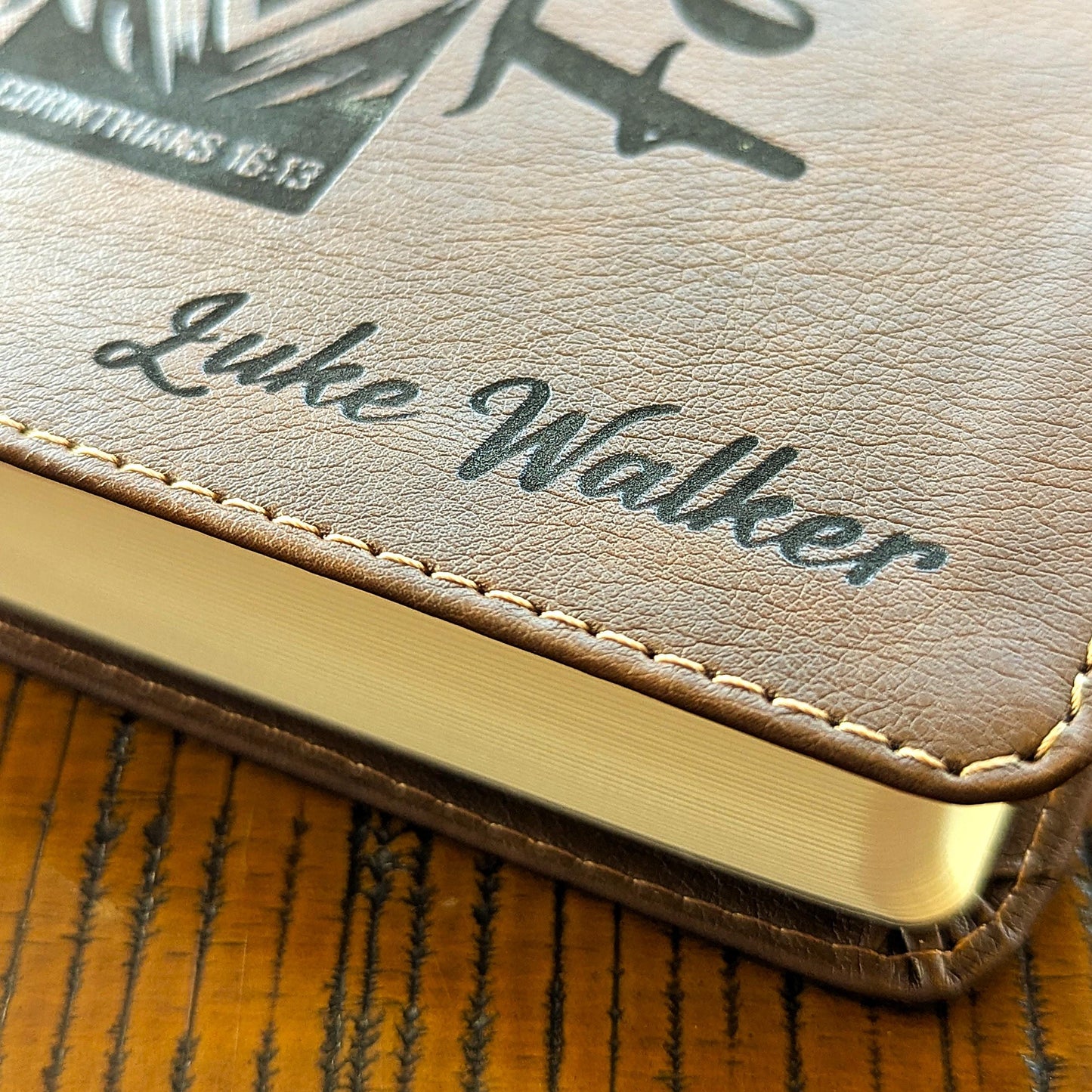 Personalized NIV Journaling Bible | New International Version | Custom Engraved Name |  Study Bible | Man of Faith Christian Gift