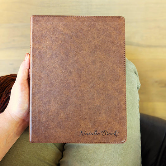 Personalized KJV Wide Margin Bible | King James Version | Custom Engraved Name | Single-Column Journaling Bible | Christian Gift