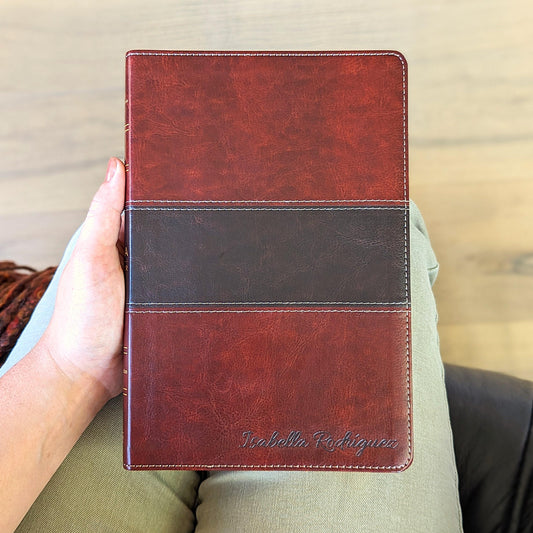 Personalized RVR1960 Fisher of Men Bible | Biblia del Pescador Reina Valera 1960 | Custom Engraved Name | Large Print Spanish Bible | RVR