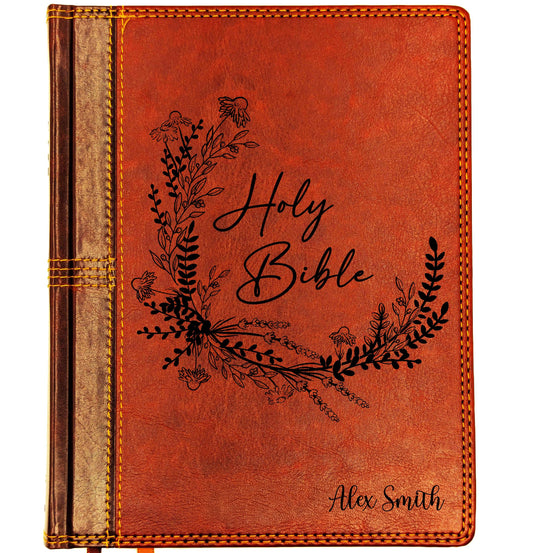 Personalized NASB Journaling Bible | New American Standard 1995 | Custom Engraved Name | Wide Margin Study Bible | Christian Gift Men Women