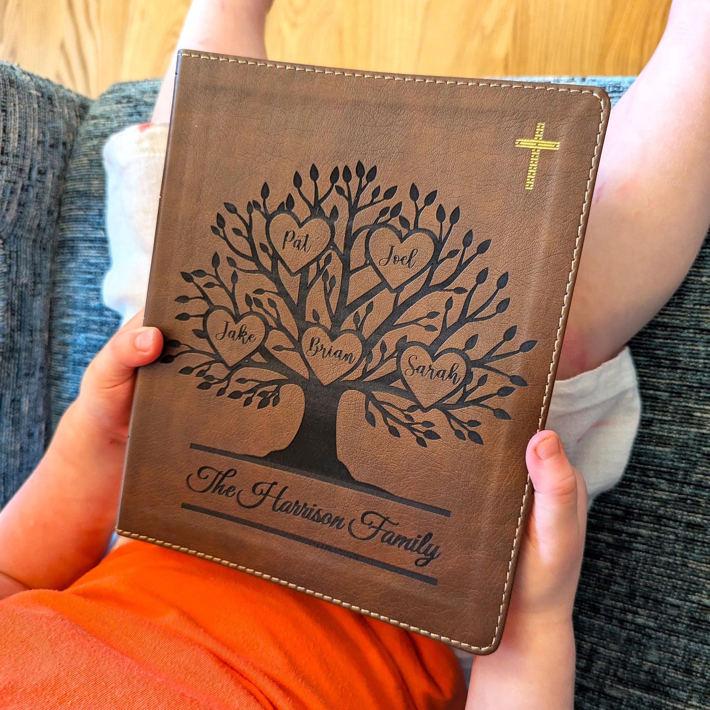 Personalized NIV Family Journaling Bible | New International Version | Custom Engraved | Easy-to-read Study Bible | Family Tree Gift