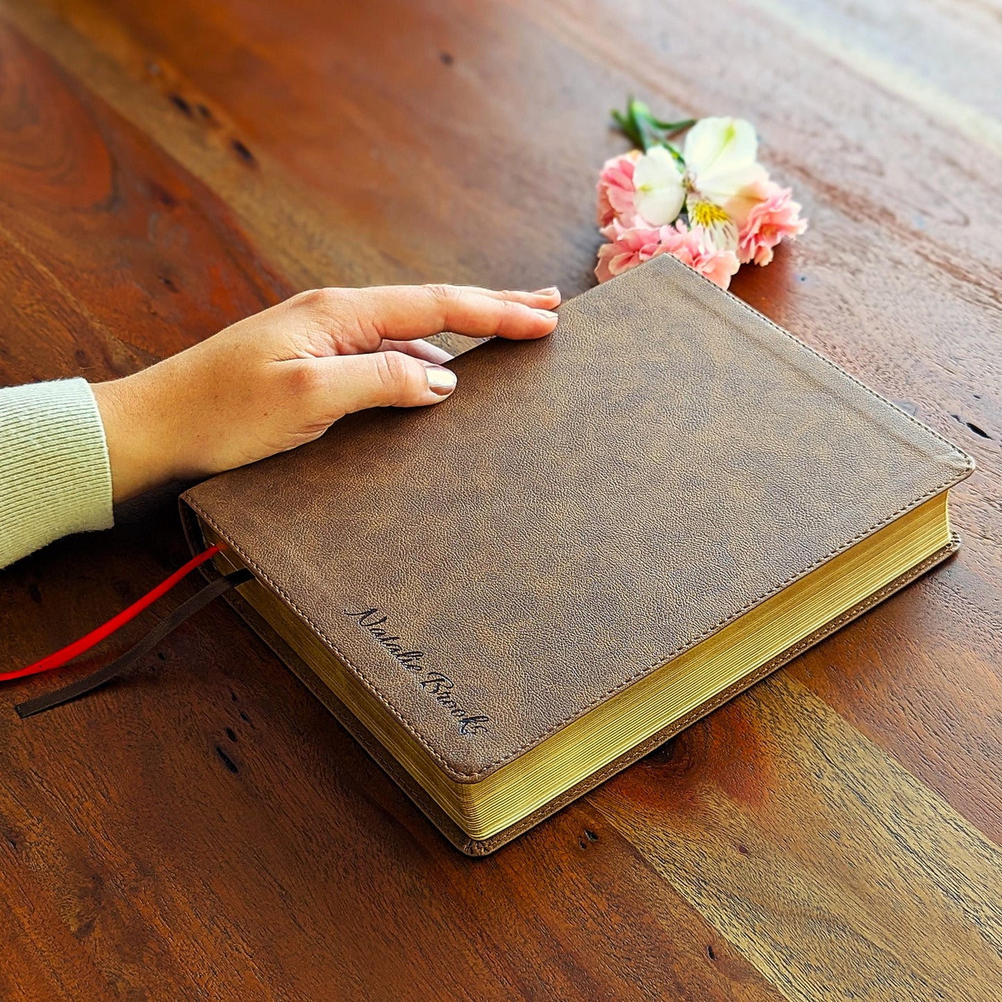 Personalized KJV Wide Margin Bible | King James Version | Custom Engraved Name | Single-Column Journaling Bible | Christian Gift