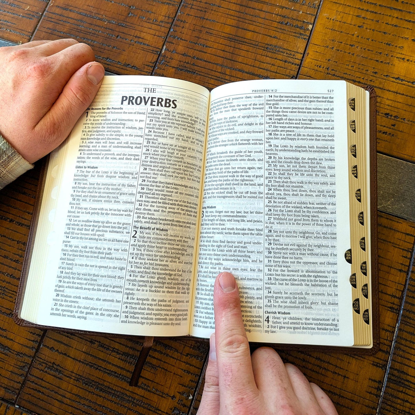 Personalized KJV Deluxe Gift Bible | Custom Engraved Name | Thumb Index | Honey Brown Faux Leather | Christian Gift for Men | King James