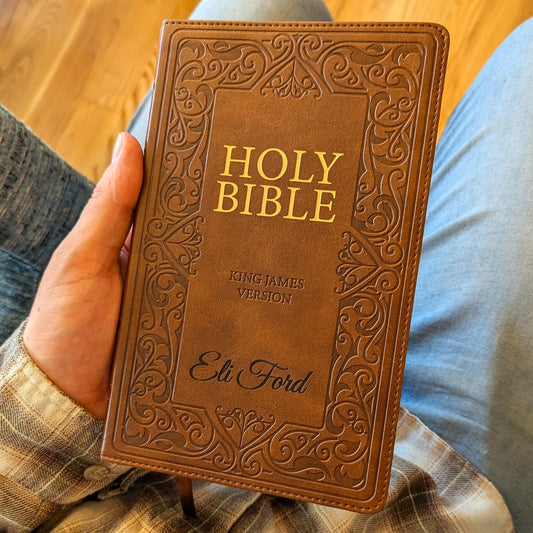Personalized KJV Bible | King James Version | Custom Engraved Name |  Easy-to-Read Study Bible | Christian Gift