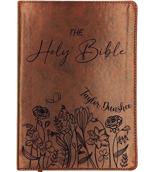 Personalized ESV Wide Margin Bible | Custom Engraved Name | English Standard Version | Journaling Reference Bible | Christian Gift