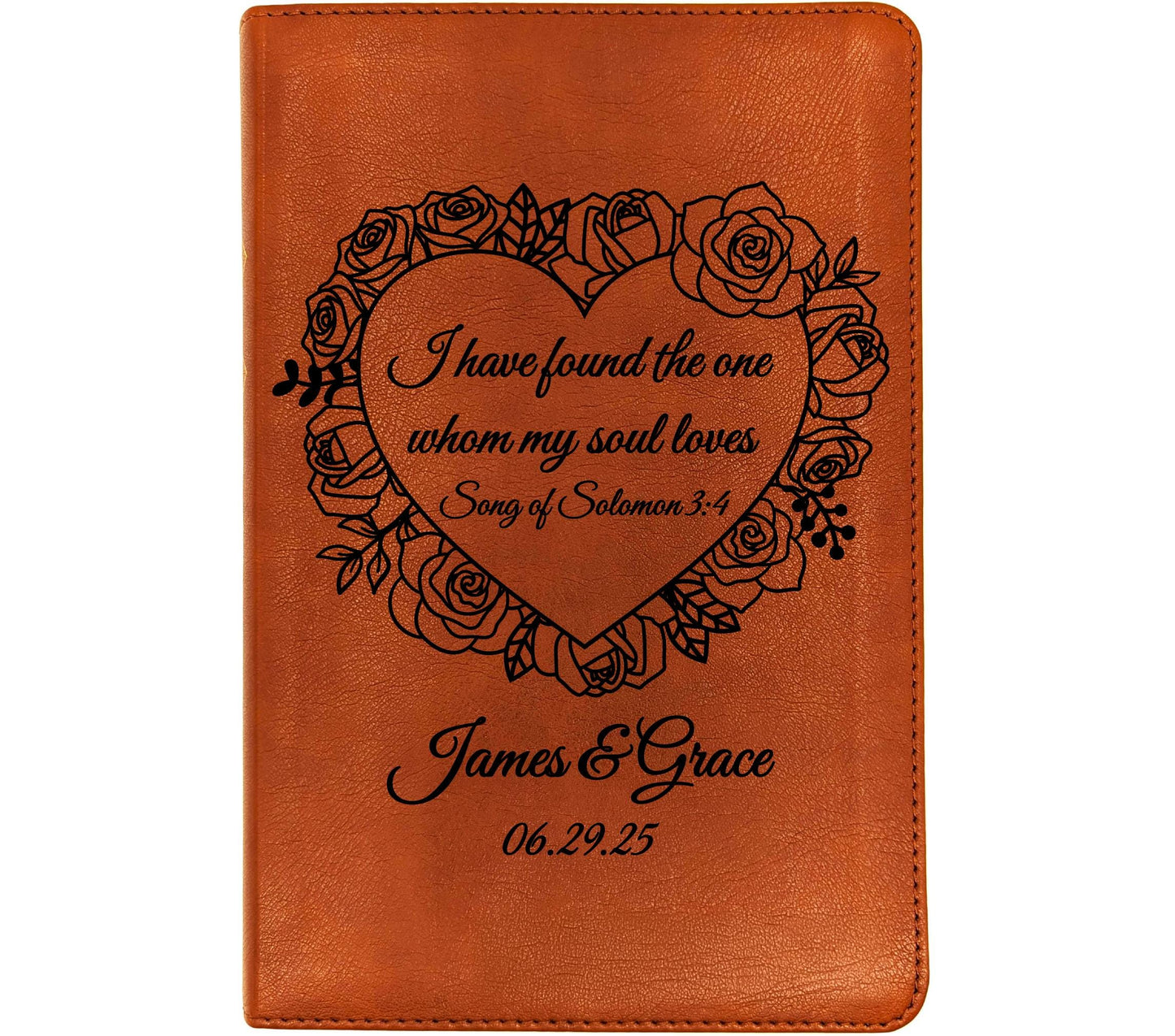 Personalized Spanish English Bible | Biblia Bilingüe RVR1960 & ESV | Custom Engraved Name | Nombre Grabado Bilingual Bible Biblia para boda