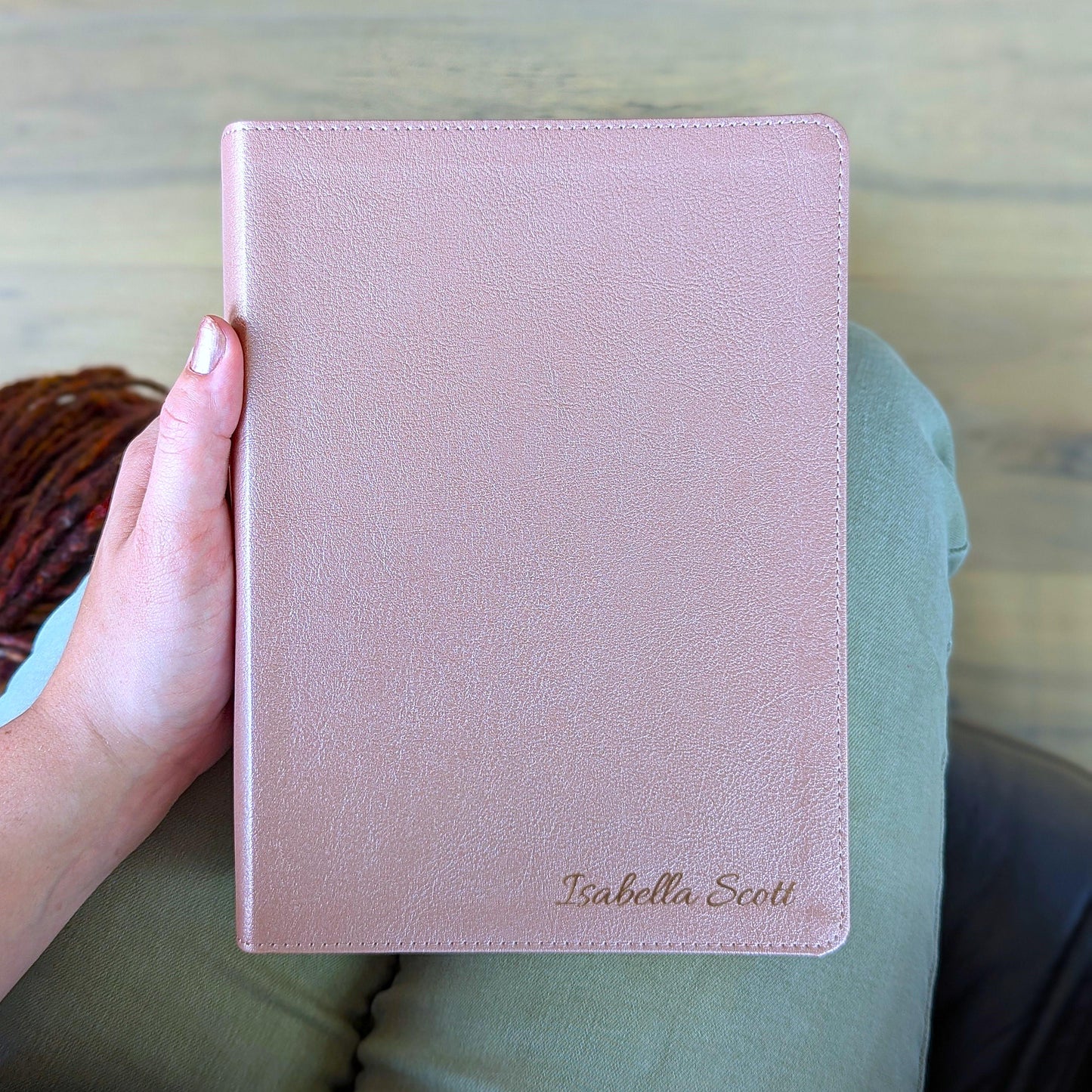 Personalized CSB Journaling Bible | Rose Gold | Custom Engraved Name | Christian Gift for Women