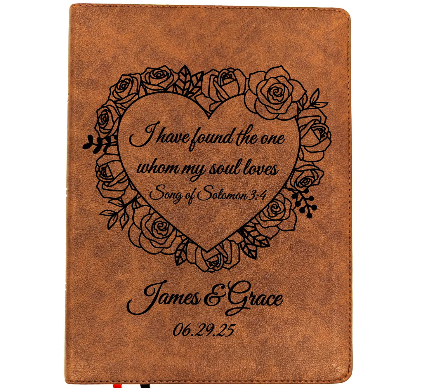 Personalized KJV Wide Margin Bible | King James Version | Custom Engraved Name | Single-Column Journaling Bible | Wedding Bible