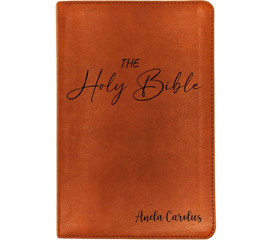 Personalized Spanish English Bible | Biblia Bilingüe RVR1960 & ESV | Custom Engraved Name | Nombre Grabado Bilingual Bible Regalo Cristiano