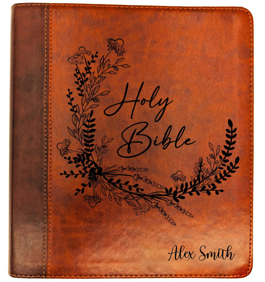 Personalized ESV Journaling Study Bible | English Standard Version | Custom Engraved Name | Wide Margin Study Bible | Christian Gift