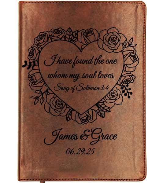 Personalized ESV Wide Margin Bible | Custom Engraved Name | English Standard Version | Journaling Reference Bible | Christian Gift