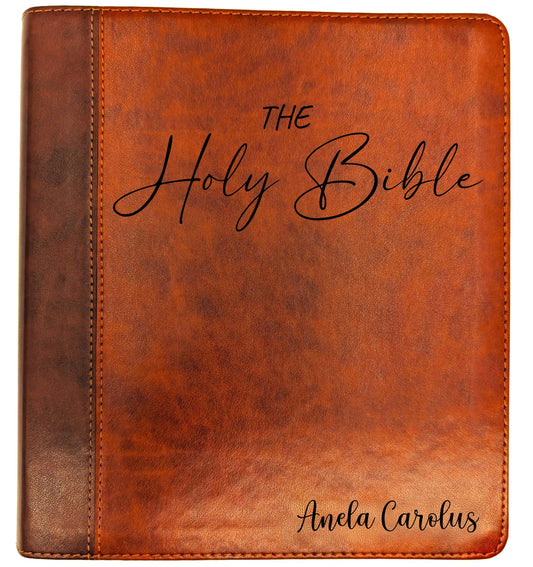 Personalized ESV Journaling Study Bible | English Standard Version | Custom Engraved Name | Wide Margin Study Bible | Christian Gift